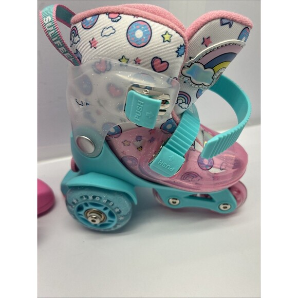 SULIFEEL Rainbow Hearts Adjustable Size XS 9-10 EU 25-28 Girl Roller Skates New - Picture 4 of 14
